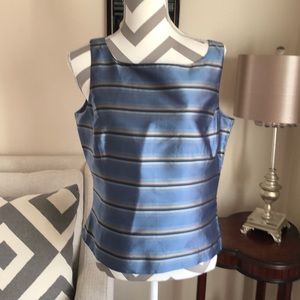 Ann Taylor Blue Silk Shell Top